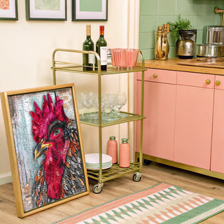 Butterfly Rooster Art Print