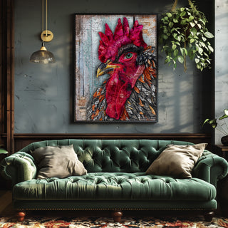 Butterfly Rooster Art Print