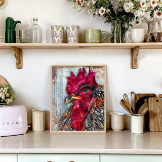 Butterfly Rooster Art Print
