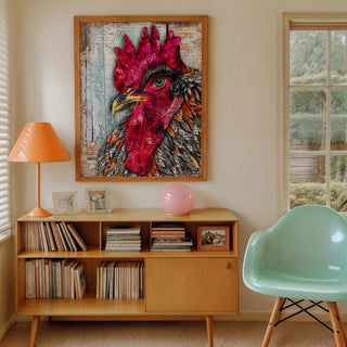 Butterfly Rooster Art Print