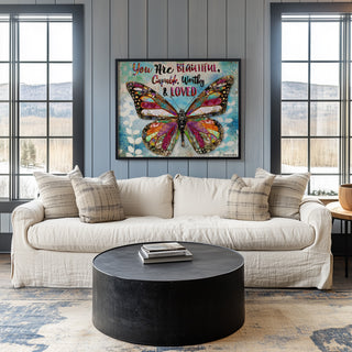 You Are Beautiful Butterfly Art Print
