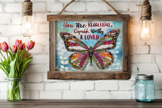 You Are Beautiful Butterfly Art Print
