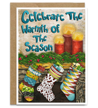 Celebrate The Season Greeting Card - Christmas Quote Art
