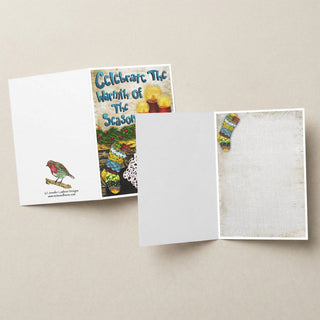 Celebrate The Season Greeting Card - Christmas Quote Art
