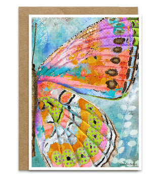 Celebration Butterfly Wing Greeting Card - Boho Cottagecore Art