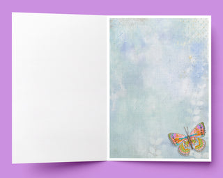 Celebration Butterfly Wing Greeting Card - Boho Cottagecore Art