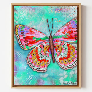 Cherry Mint Butterfly Art Print - Bright & Happy Home
