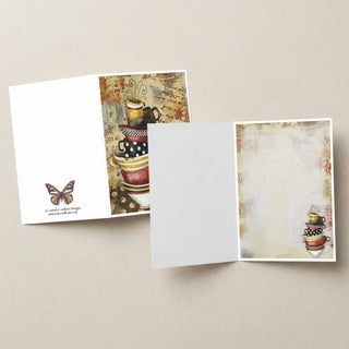 Coffee Cups Divine Greeting Card - Four Season Art
