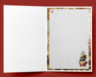 Coffee Warms Greeting Card - Positive Quote