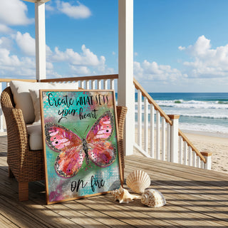 Create Heart Butterfly Art Print