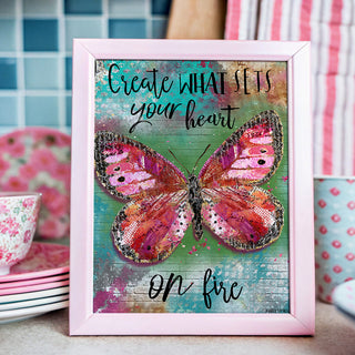 Create Heart Butterfly Art Print
