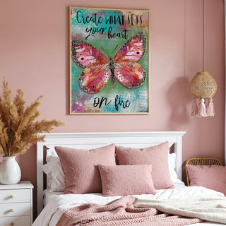 Create Heart Butterfly Art Print