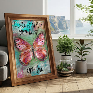 Create Heart Butterfly Art Print