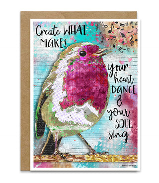 Create Bird Greeting Card