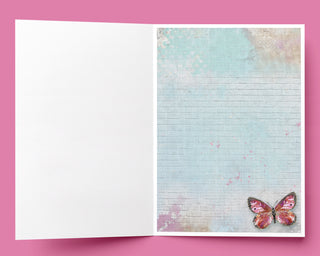Create Heart Butterfly Greeting Card - Inspirational Quote Art