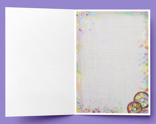 Donut Love Greeting Card - Whimsical Dessert Art