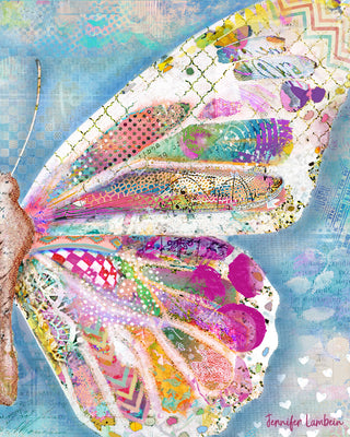 Dreamy Summer Butterfly Wing Art Print