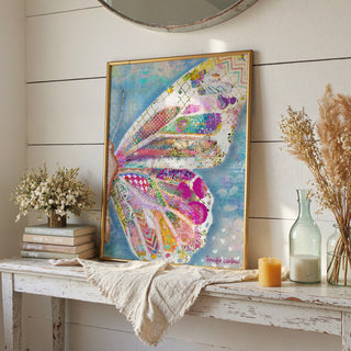 Dreamy Summer Butterfly Wing Art Print