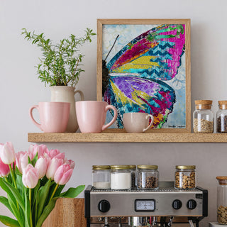 Electric Vibes Butterfly Wing Art Print