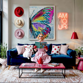 Electric Vibes Butterfly Wing Art Print