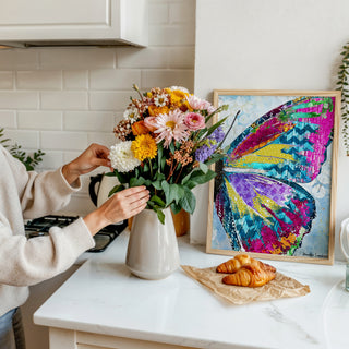Electric Vibes Butterfly Wing Art Print