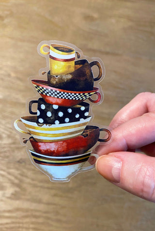 Fab Coffee & Tea Cups Sticker
