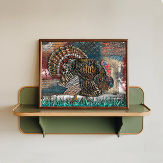 Fab Turkey Art Print - Boho Cottage Farmhouse Thanksgiving Bird