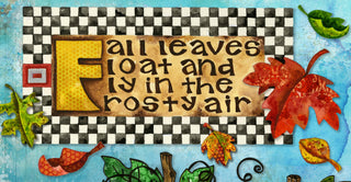 Fall Leaves Pumpkins Art Print - Cute Halloween Positive Quote