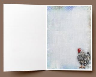 Good Things Greeting Card - Inspirational Quote Chicken Art