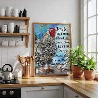Good Things Chicken Art Print - Inspirational Quote