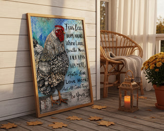 Good Things Chicken Art Print - Inspirational Quote
