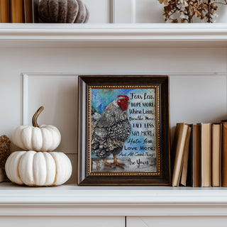 Good Things Chicken Art Print - Inspirational Quote