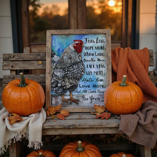Good Things Chicken Art Print - Inspirational Quote