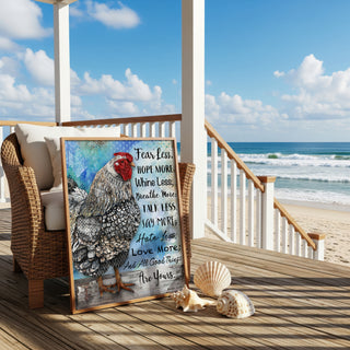 Good Things Chicken Art Print - Inspirational Quote