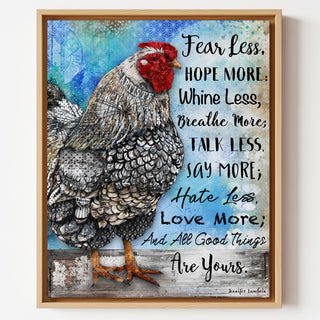 Good Things Chicken Art Print - Inspirational Quote
