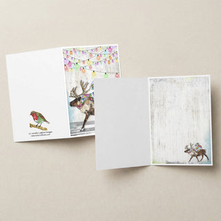 Feeling Bright Reindeer Greeting Card - Winter Woodland Animal Art
