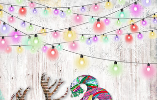 Feeling Bright Reindeer Art Print - Pink & Teal Winter Woodland