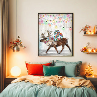 Feeling Festive Reindeer Art Print