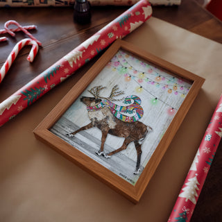 Feeling Festive Reindeer Art Print