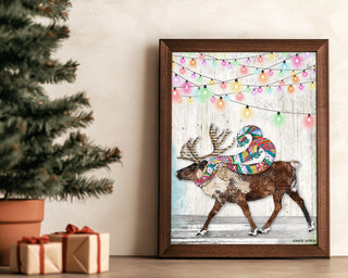 Feeling Festive Reindeer Art Print