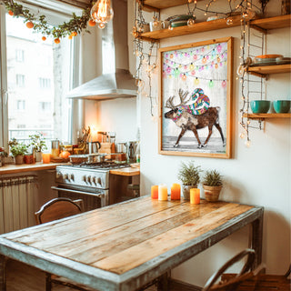 Feeling Festive Reindeer Art Print