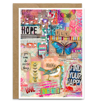 Find Your Happy Collage Greeting Card
