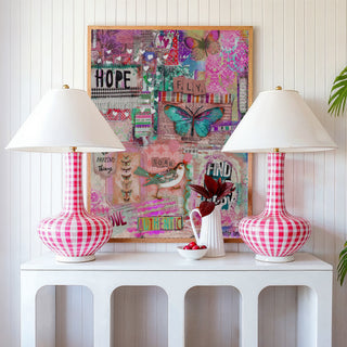 Find Your Happy Pink Collage Art Print