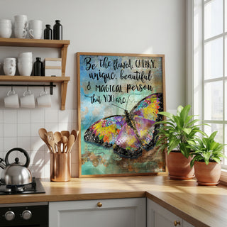 Be The Flawed Butterfly Art Print