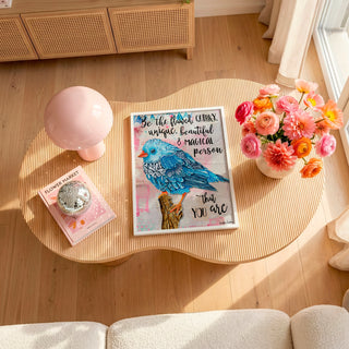 Be The Flawed Blue Bird Art Print