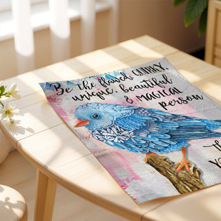 Be The Flawed Blue Bird Art Print