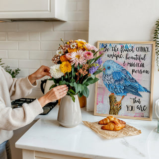 Be The Flawed Blue Bird Art Print