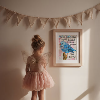 Be The Flawed Blue Bird Art Print