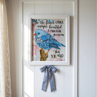 Be The Flawed Blue Bird Art Print