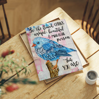 Be The Flawed Blue Bird Art Print